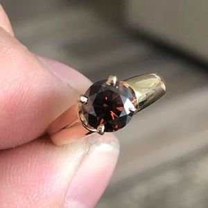 “Super sales” 10k Natural chocolate diamond 1.2ct solitaire size 5.5 ring